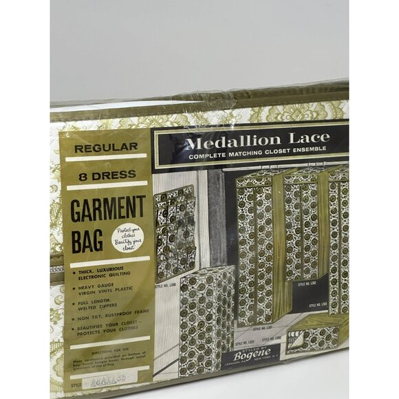 VTG Bogene "Medallion Lace" Garment Bag – Regular 8-Dress Capacity, MCM Retro - Picture 7 of 7